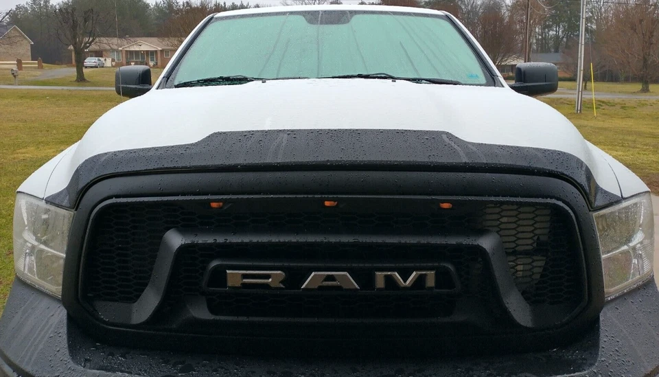 Protector de capó de humo Aeroskin deflector protector contra insectos para Ram 1500 Classic 2009-24 Foto 4 de 4