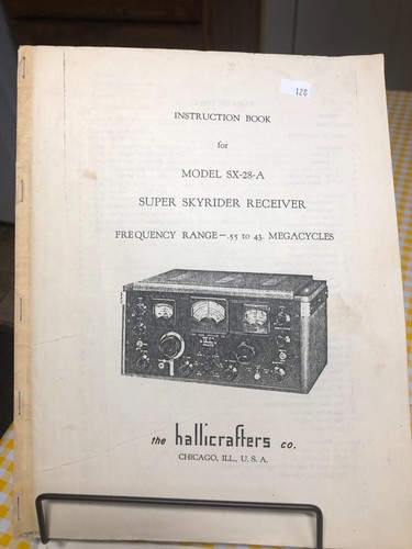 Hallicrafters Super Skyrider Receiver Model SX-28-A Instruction Book - 1940's ?? - Picture 2 of 12