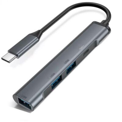 4-IN-1 ADAPTER USB HUB USB-C CHARGER PORT USB SPLITTER PD for PHONES & TABLETS