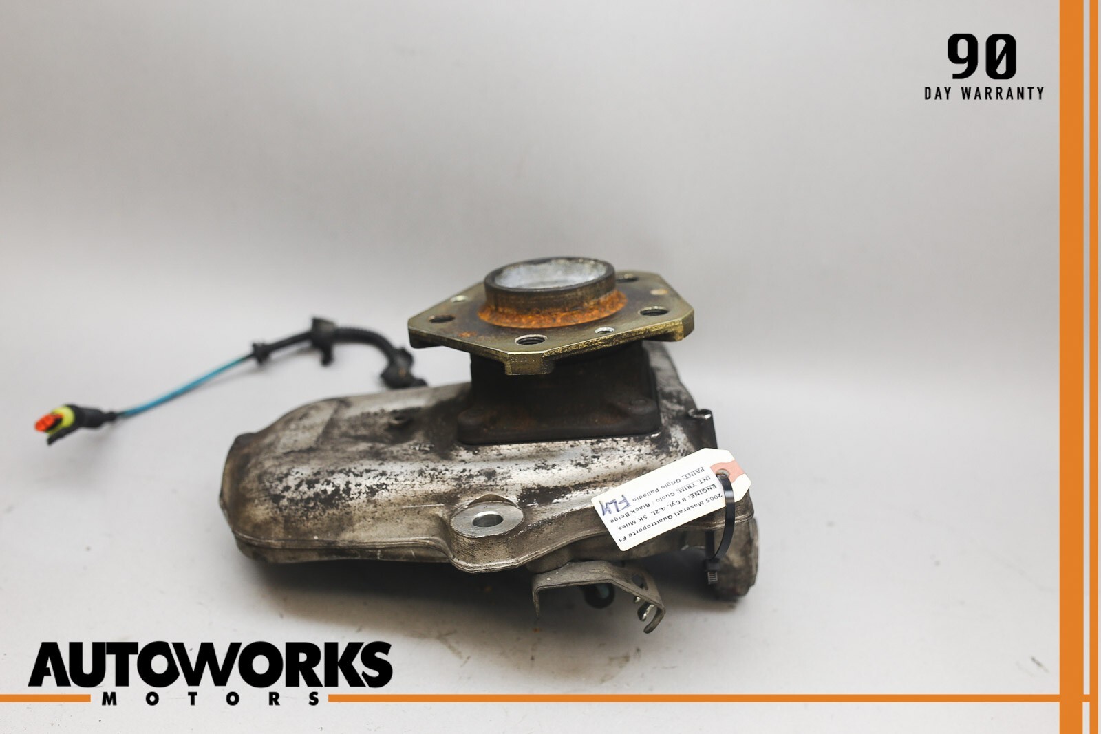 03-08 Maserati Quattroporte M139 Front Left Spindle Knuckle Hub w/ Carrier OEM