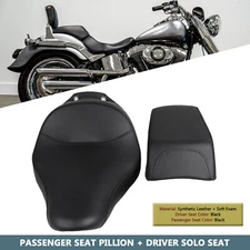 Driver Solo Seat & Passenger Seat Pillion For Harley Fat Boy EFI FLSTFI SE FLSTF