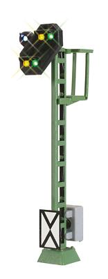 Viessmann 4730 H0 Licht-Vorsignal mit Messingmast, LED-Beleuchtung, Multiplex