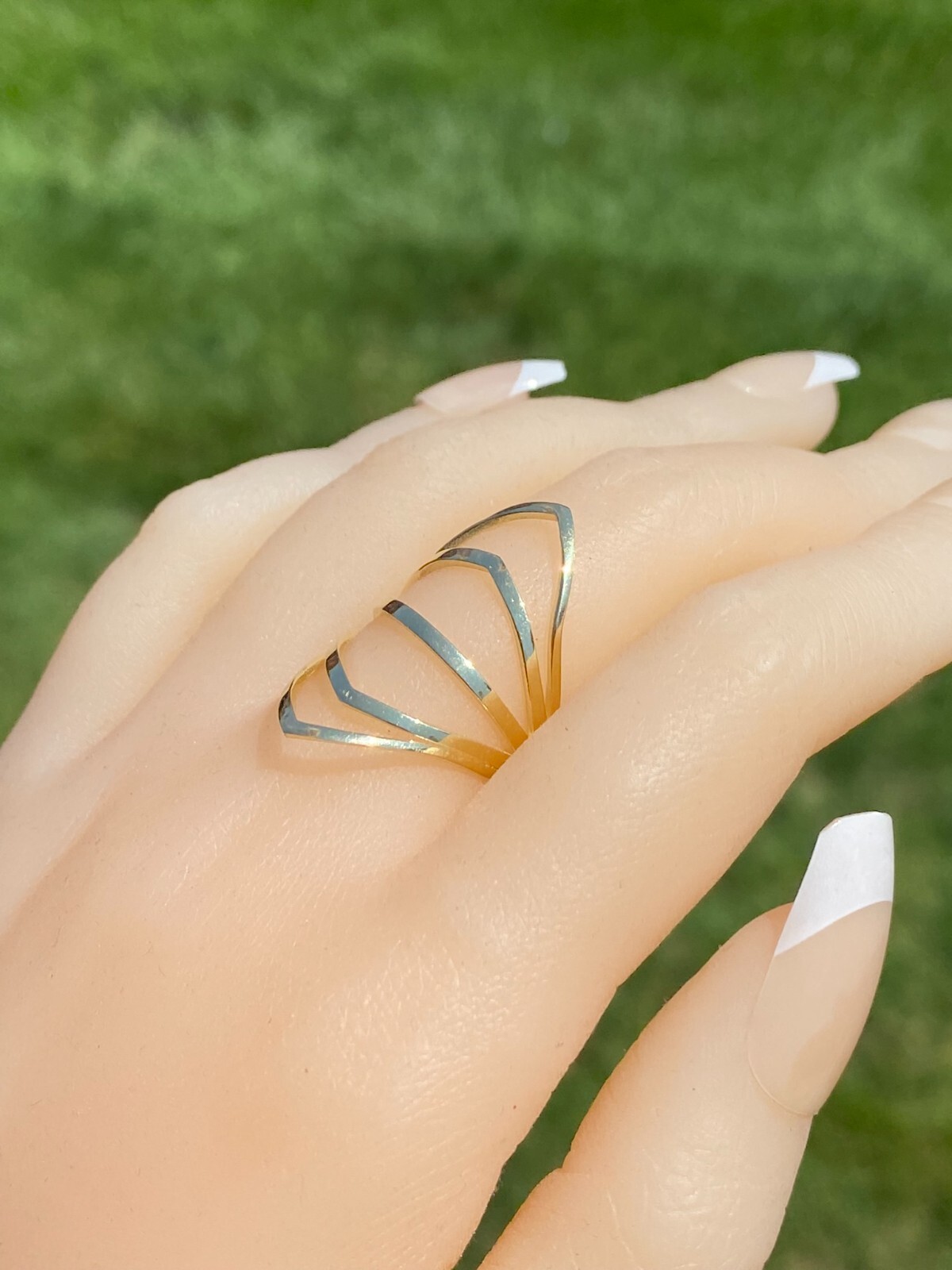 Yellow Gold Cocktail Statement Ring - image 9