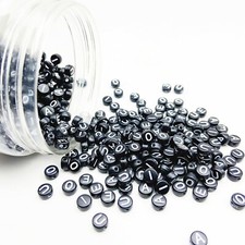 200pcs 4 7mm Round Letter Beads - Alphabet Acrylic Letter Beads