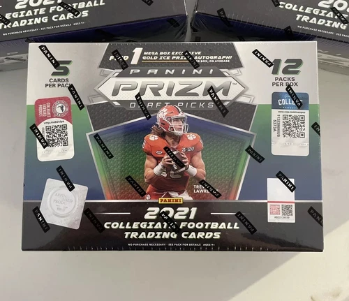Panini Prizm Draft Picks 2021 Football Mega Box Gold Ice New Sealed