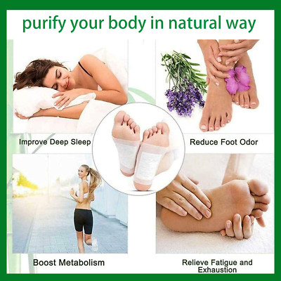 150Pcs Foot Detox Patches Pads Toxins Deep Cleansing Herbal Bamboo Organic Pad 