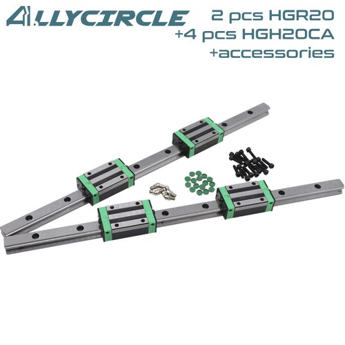 2PCS HGR20 Linear Guide Rail 200-1500MM+4PCS HGH20CA Slider Blocks +Screw+ Cap - Picture 21 of 26