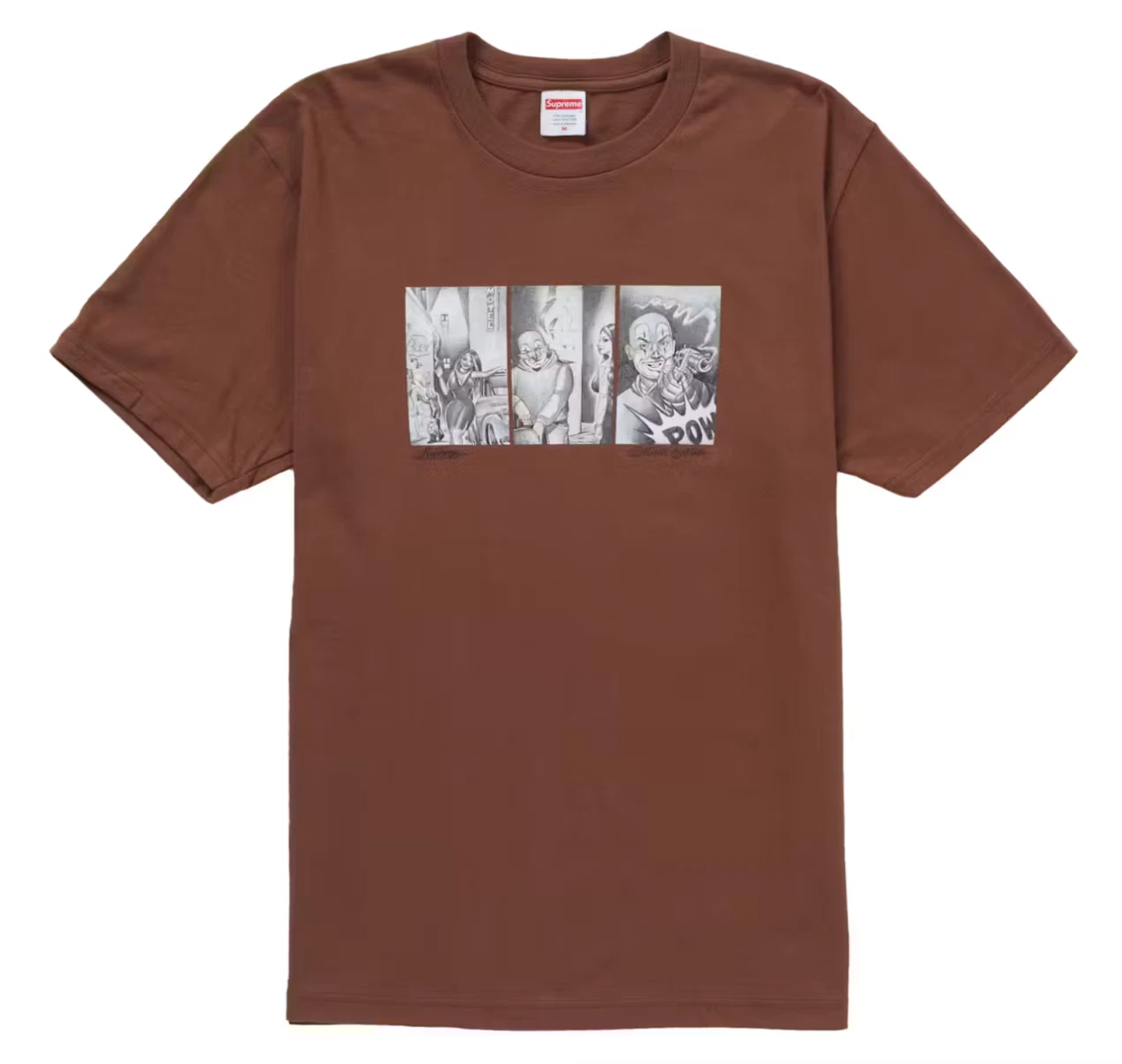 T shirt marron FW24 SUPREME X MISTER CARTOON POW TAILLE XXL
