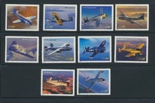 3916 - 3925 Advances in Aviation 2005 Mint NH Complete Set of 10 Different Plane