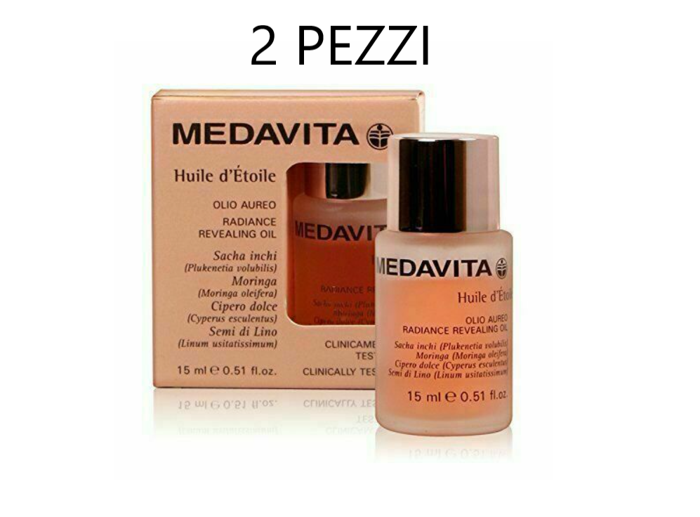 2x Medavita Huile D'Etoile Olio Aureo 15ml + 15ml