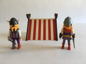 Playmobil Viking playset with tent, two 