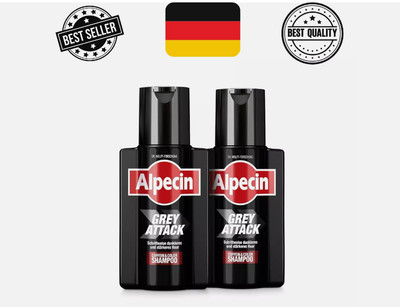 Alpecin Grey Attack Caffeine & Colour Shampoo   2 x 200 ml   Gradually Darker an