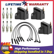 3x Ignition Coils DR39 & 6x Spark Plugs & Wires Set for Chevy Buick Pontiac 3.8L