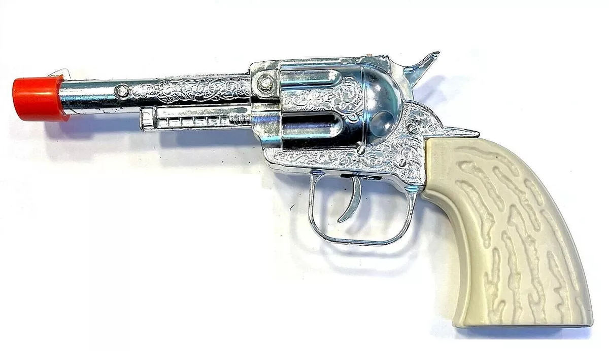 NEW 50's Vintage Style Die-Cast Cap Gun Western Pistol-ILLEGAL IN NY,NJ,CA