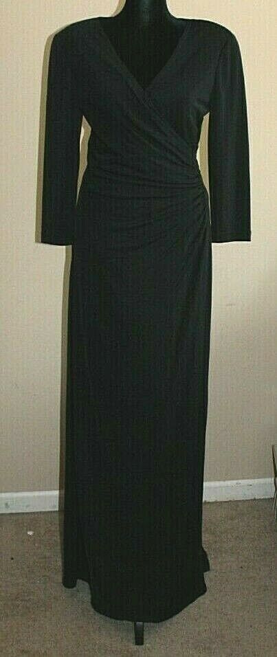 Vintage Tadashi Evening Dress Black Gown Womens S… - image 2