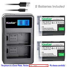 Kastar Battery LCD Dual Charger for Nikon EN-EL15 MH-25  Nikon D600 DSLR Camera