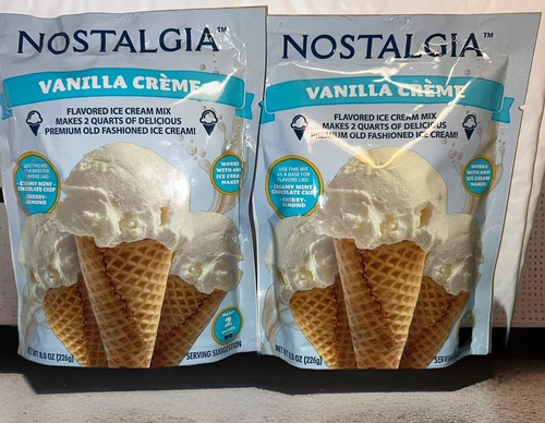 Nostalgia ICMX8VN Ice Cream Mix - 8oz (pack 2 Vanilla) Both Exp 12/14/25