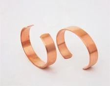 Raw Copper Bracelet Cuff Blanks For Jewelry Making 1/2 inch Pkg Of 2