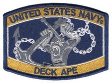 Navy Deck Ape Boatswain's mate Hat Patch
