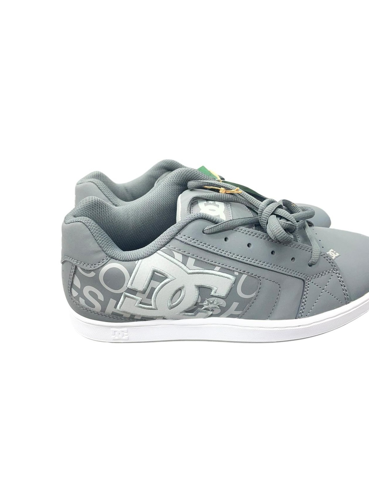 DC Net Low Top Lace Up Casual Skate Shoe Sneaker Heather GreyWhite Size 115 11290₽