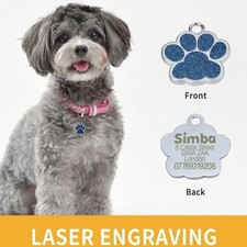 Free Personalized Dog Cat Plate Tags Engraved Puppy Pet ID Name Collar Tag Alloy
