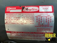 1/2 HP 1800 RPM 48 FR DAYTON 3 PHASE MOTOR LIQUIDATION 