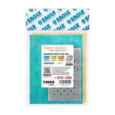Super Assilex Flexible Sanding Sheets Job-PAK, w/ Half-sheet M Pad, Assorted