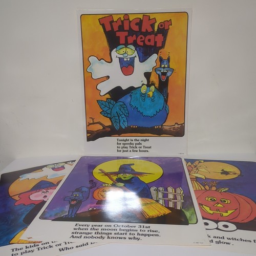 Halloween Poster 12" x 16" Geist Hexe Kürbis (Troll Inc., Vintage, 1981) - Bild 1 von 21