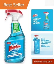 Leak-Resistant 23 Oz Glass Cleaner - Streak-Free Shine for Home Surfaces