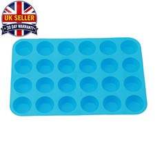 24-Hole Cake Mold Silicone Soap Cookies Cupcake Bakeware Pan Tray Mould Home Min