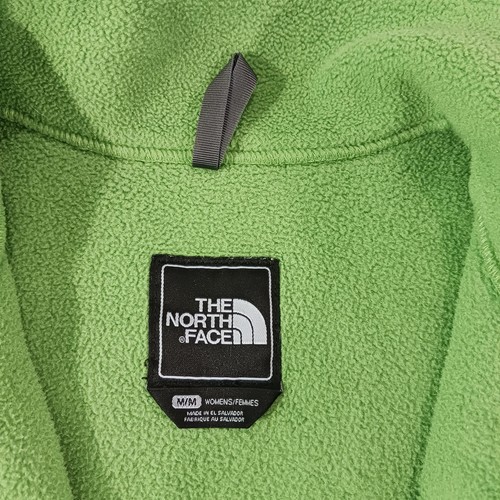 The North Face AC6W Women's M Green & Gray Denali Fleece Jacket Full Zip Pockets - 第 3/19 張圖片