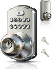Keypad Door Knob Lock, Keyless Entry Digital Lock with Handle.