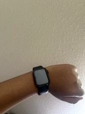 Apple Watch SE 44mm Space Gray Aluminum Case with Black Sport Band - Regular...