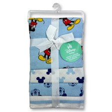 Mickey Mouse Disney Baby Receiving Blankets 4-Pack Cotton 28"x28"