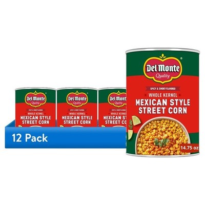 (12 pack) Mexican Style Street Corn, Canned Vegetables, 14.75 oz Can