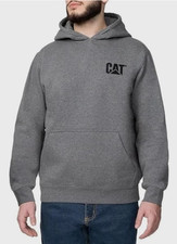 CAT Men s Heavyweight Hooded Sweatshirt Gray Size M