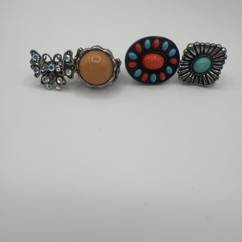Navajo Cluster Ring Turquoise Native American Adjustable Ring Lot Mixed READ!