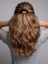 Real human hair cut Thick ponytail 11-13 In 8.1 Oz From Young Female, Mix Blonde