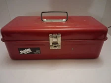 Disston My Buddy Red Metal Tackle Box/ Toolbox 1960s Vintage Made in USA