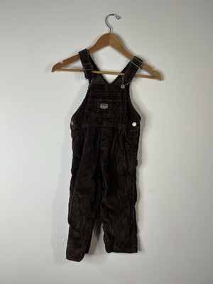 Vintage Corduroy Overalls Boys Brown Everyday Causal 