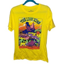 Disney The Lion King Graphic Tee Yellow Simba Pumbaa Timon Small