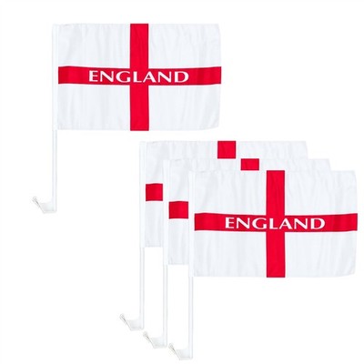 England WM 2026 4 Auto Fenster Fahnen St George Fan Deko