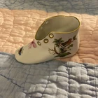 Herend Rothschild Bird Hungary Porcelain Baby Shoe 7570 / RO Figurine