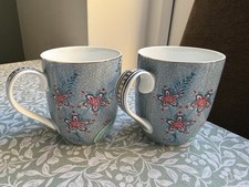 Pip Studio Flower Festival Two Small mugs in Light Blue