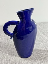 Vintage Lindt-Stymeist Pitcher Colorways Art Deco Cobalt Blue 10.5"