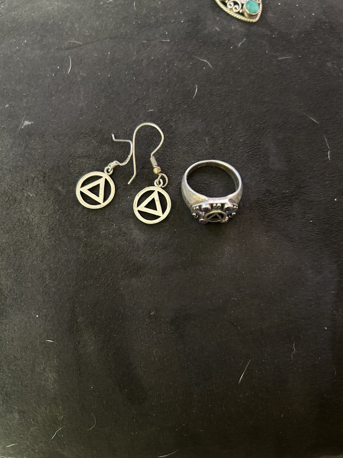 Narcotics Anonymous sterling silver amethyst ring… - image 2