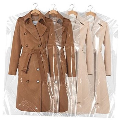 20PCS 60 Inch Plastic Garment Bag-Plastic Clear Dry Cleaner Laundry 60in-20pcs