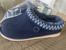 FIRESIDE By DEARFOAMS Genuine Shearling Men  s Size 12 Slippers New In Bag
