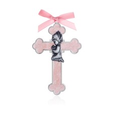 Pink Baby Wall Cross Baptism Gifts for Girls Praying Boy Cross Wall Hanging D