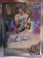2022 Bowman - Luca Tresh - Purple Refractor On Card Auto #'d /250 ROYALS